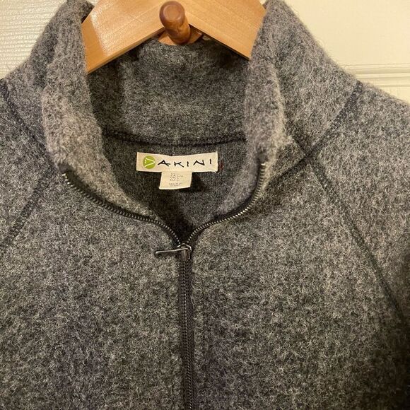 Dakini Charcoal Wool Zip-Up Jacket - Picture 5 of 11